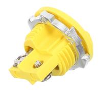 Alasum Thermocouple Socket Female Panel Mount Connector with Plastic Housing for Thermocouple Wire Male Plug, Yellow Colour, Rapid Thermal Response for Food Processing and Chemical