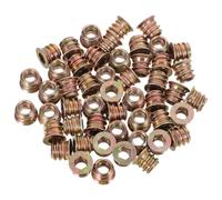 Alasum Threaded Insert Nuts Carbon Steel Material with Countersunk Flange Design 50pcs M6x10mm High Axial for Wood Furniture Suitable for Cabinet Assembly and Desk Chair Connecting