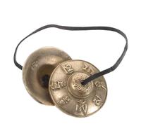 Alasum Tibetan Tingsha Cymbals Nepalese Finger Cymbals Bell for Yoga Practice Handmade Bronze Percussion Bells for Meditation and Sound Healing