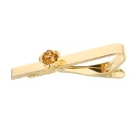 Alasum Tie Clip Made of Copper for Men Elegant Golden Rose Motif Measures 5.5x2cm, Ensures Tie Alignment and Prevents Slipping, for Business and Wedding Occasions
