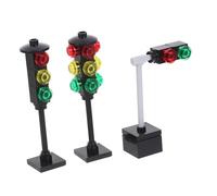 Alasum Traffic Light for DIY Miniature City Building Blocks Educational Traffic Signal Model with Lights Enhances Manual Skills and Imaginative Play