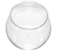 Alasum Transparent Plastic Fish Bowl Small Aquarium Fall-resistant Fish Tank for Betta Goldfish Shrimp Home Desktop Decoration Container