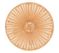 Alasum Trash Can Lid Replacement Cover Rustic Brown Imitation Rattan Design, Sturdy and Not Easy to Warp for Storage Basket and Waste Bin for Residential Areas and Hotels