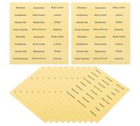Alasum Travel Bottle Labels Stickers Waterproof Paper Stickers 20 Sheets Easy to Apply for Shampoo and Lotion Dispensers for Bathroom Organisation and Cosmetic Containers