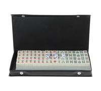 Alasum Travel Mini Mahjong Set with Dice and Complete Accessories, Small Size and Easy to Carry Abs Tiles with Imitation Leather Case, for Home and Bar Party Games for Mahjong Lovers