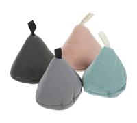 Alasum Triangle Pot Handle Covers Heat Insulating Mats for Kitchen Use Japanese Cotton Fabric, Microwave Safe, 4 Pieces with Hanging Design Random Color