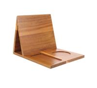 Alasum Triangle Wooden Book Stand for Reading with Cup Holder, Multi-Functional Book Rest Made of Wood, Easy Installation, Suitable for Bedroom and Office Use
