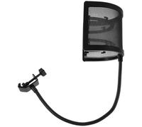 Alasum U-shaped Microphone Pop Filter for Studio Vocal Mic Shield Large Black Metal Windscreen Cover for Handheld and Condenser Mics Noise Reduction Easy to Clean Professional Audio