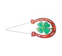 Alasum Versatile Wall Decor Acrylic Material Rustic Horseshoe Wall Hanging with Four Leaf Clover Charm Vintage Industrial Style with Resilient for Housewarming and DIY Craft Projects