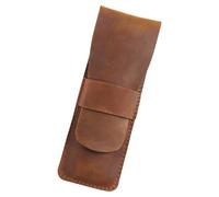 Alasum Vintage Leather Pen Bag Classic Retro Pen Case Holder for Students Featuring Portable Storage with Elegant Cow Leather Design, for Graduation Time and Business Events
