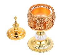 Alasum Vintage Middle Eastern European Style Iron Incense Burner with Golden Finish, Excellent Workmanship, for Bedroom Or Kitchen Decoration and Stress Relief