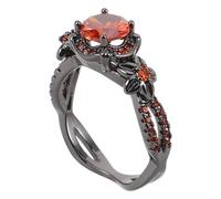 Alasum Vintage Punk Copper Knuckle Gothic Black with Red Zircon Featuring Ergonomic Inner Arc and No Burrs, for Christmas for Women and Men and Gothic Outfits