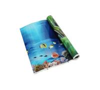 Alasum Waterproof Removable Pvc Aquarium Wallpaper Background for Fish Tank Decorations with 3d Ocean Landscape Design Suitable for Aquarium and Fish Tank Use