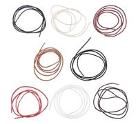 Alasum Waxed Cotton Shoelaces with Dying Process 8 Pairs Replacement Shoe Ties for Men and Women Suitable for Casual Shoes for Casual and Jogging Use