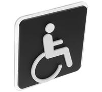Alasum Wheelchair Accessible Public Restroom Sign Wall Sticker for Disability Accessible Toilets with Easy Mount and Use