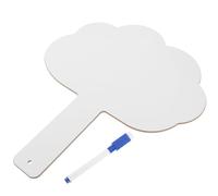 Alasum White Dry Erase Paddle Board for Students with Wooden and Abs Handle, Double-Sided Classroom Handheld Answer Board, Sturdy and Easy to Write or Vote Random Color