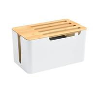Alasum White Router Storage Box Cable Organizer Box Made of Synthesis Material for Wiring Board, Practical and Reducing Unsafe Factors, for Kitchen and Toilet Cable Management