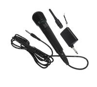 Alasum Wired Wireless Microphone 2in1 Handheld Undirectional Fashionable Design 6.3mm Jack Random Color