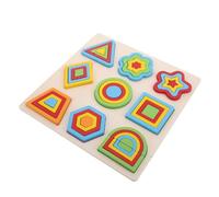 Alasum Wooden Geometric Shape Puzzle Board, Preschool Educational Montessori Sensory, Interactive Pegged Shape Sorting Game for Early Learning and Autistic Development