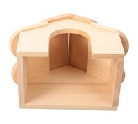 Alasum Wooden Hamster House with Smooth Surface, Small Pet Hideout Providing Comfortable Sleeping Environment, Decorative Rat Hideaway for Hamsters and Ferrets