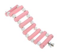 Alasum Wooden Hamster Ladder Chew Toy Physical Activity Sturdy Construction Pink Small Animal Climbing Ladder Suitable for Pets