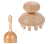 Alasum Wooden Household Drainage Massager with Ergonomic Design, Easy to Hold Multi-Function Therapy Cup for Muscle Relaxation and Neck Massage