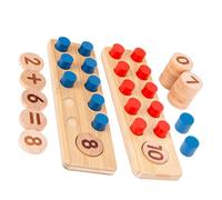 Alasum Wooden Math Plaything Learning Early Education Number Cognitive for Ages Counting Blocks for Hand-eye Coordination and Basic Math Skills Development at Home and Preschool