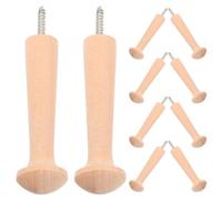 Alasum Wooden Peg Wall Hooks 3.8 Inch Screw-in Rustic Wood Towel Hooks with Enhanced Grip Design 10pcs Versatile Farmhouse Style for Bathroom and Entryway Organization