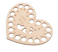 Alasum Wooden Threading Board with Hollow Patterns, Creative Modeling, Easy to Use Cross Stitch Thread Organizer for Sewing and Embroidery Storage, Brown Craft Storage Plate