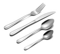 Alata Grand Stainless Steel Polished Cutlery Set 6 Persons, Cutlery 24 Pieces, Shiny, Dishwasher Safe