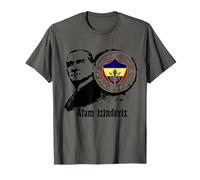 Alaturka Wear Atatürk - Atam Izindeyiz Fenerbahce Edition T-Shirt - Grey, Small
