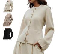 Alaura Cardigan, Alaura Sweater Cardigan for Women, Womens Ultra Soft Slim Button Down Bell Sleeve Sweaters (White,S)