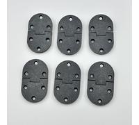 Alaviitsi 2Pcs Oval Iron Butler Tray Hinges, 90 Degree Folding Hinge with Screws, Furniture Hinges for Flip-Top Trays,Roll Top Desk and Drop Leaf Table Hinge,Dark Bronze