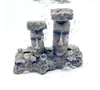 Alaviitsi Aquarium Air Stone Bubbler, Moai Aquarium Ornament, Fish Tank Oxygen Pump Decoration Air Stone, Easter Island-Moai Statue Decor