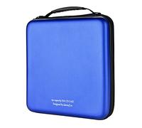 alavisxf xx CD Case, 192 Capacity EVA Protective Blu-ray DVD Case Portable Zipper CD Case Holder Disc Storage Organizer Wallet Bag for Car Home Travel (192 Capacity, Blue192)