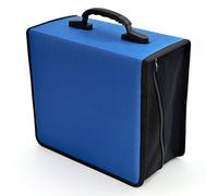 alavisxf xx CD Case, 432 Capacity DVD Case Holder, Heavy Duty Zipper Movie Media Storage Organizer Binder Wallet for Car Home Office Travel (432 Capacity, Blue)