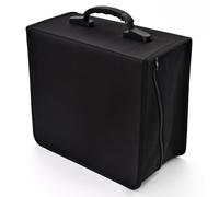 alavisxf xx CD Case, 432 Capacity DVD Case Holder, Heavy Duty Zipper Movie Media Storage Organizer Binder Wallet for Car Home Office Travel (432 Capacity, Black)