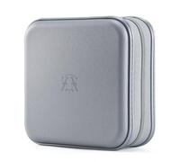 alavisxf xx CD Case, 48 Capacity Hard Plastic Portable Travel DVD Case Protective Zipper CD Case Holder Car Storage Wallet Bag (Grey, 48 Capacity)