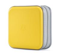 alavisxf xx CD Case, 48 Capacity Hard Plastic Portable Travel DVD Case Protective Zipper CD Case Holder Car Storage Wallet Bag (Yellow, 48 Capacity)