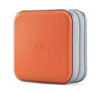 alavisxf xx CD Case, 48 Capacity Hard Plastic Portable Travel DVD Case Protective Zipper CD Case Holder Car Storage Wallet Bag (Orange, 48 Capacity)