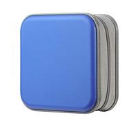 alavisxf xx CD Case, 48 Capacity Hard Plastic Portable Travel DVD Case Protective Zipper CD Case Holder Car Storage Wallet Bag (48 Capacity, Blue)