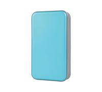 alavisxf xx CD Case, 96 Capacity Hard Plastic CD Holder Protective DVD Disc Storage Case Holder Portable Zipper CD DVD Organizer Storage Wallet for Car Home Travel (96 Capacity, Sky Blue)