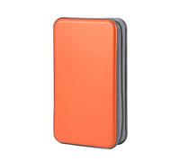 alavisxf xx CD Case Hard, 96 Capacity Plastic Portable Travel CD Case Protective Zipper DVD Case Holder Disc Car Storage Wallet Bag (96 Capacity, Orange)