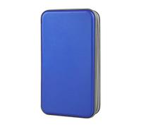 alavisxf xx CD Case Hard, 96 Capacity Plastic Portable Travel CD Case Protective Zipper DVD Case Holder Disc Car Storage Wallet Bag (96 Capacity, Blue)