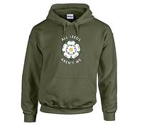 ALAW All Leeds Arn't We Hoodie Classic Football City United Crew Terraces Casuals Hoody Footie Fan Gift for Husband Brother Dad Grandad Men Male (as8, alpha, xx_l, regular, regular, Army Green)