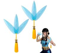Alaxciax 6PCS Zoey Weapon, Plastic Hunter Dagger Props with Tassels Anime Costume Accessories for Women Men for Cosplay Halloween Blue