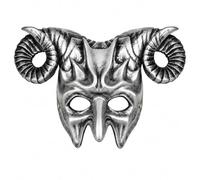 Alaxciax Devil Goat Horned Mask for Adults | Devil Masquerade Mask, Ram Horn Half Face Krampus Mask for Halloween Cosplay Party