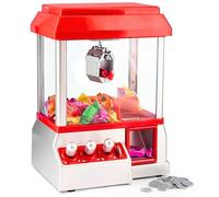 ALAYSTAR Candy Grabber Machine with Music & 24 Coins Mini Arcade Claw Toy for Kids & Adults Sweet Retro Catcher Game Refillable Candy Dispenser Party Fun Gift