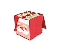 ALAYSTAR Christmas Bauble Xmas Tree Decoration Storage Box - Collapsible Design Promotes Space Saving - Perfect Stylist Xmas Storage Unit (RED)