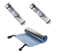 ALAYSTAR Premium Durable Set of 2 Water resistant Roll Up Foil Mat for a Picnic Mountain Hiking- Thermally Insulated Mat- Eva Foam Sleeping Mattresses Prevent Dampness and Chill